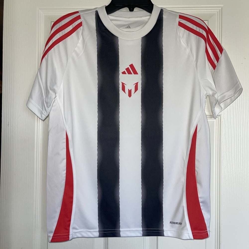 Adidas Kids Messi‎ Training Jersey Top Boys Sz L Aeroready Soccer